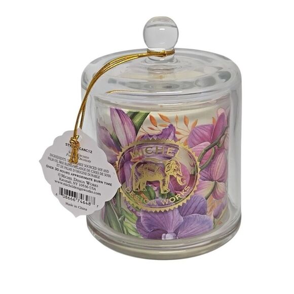 Michel Design Works Orchid Purple Cloche Soy Candle - Picture 4 of 5